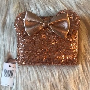 ✨Loungefly Sequins Rose Gold Minnie Mouse Wallet✨